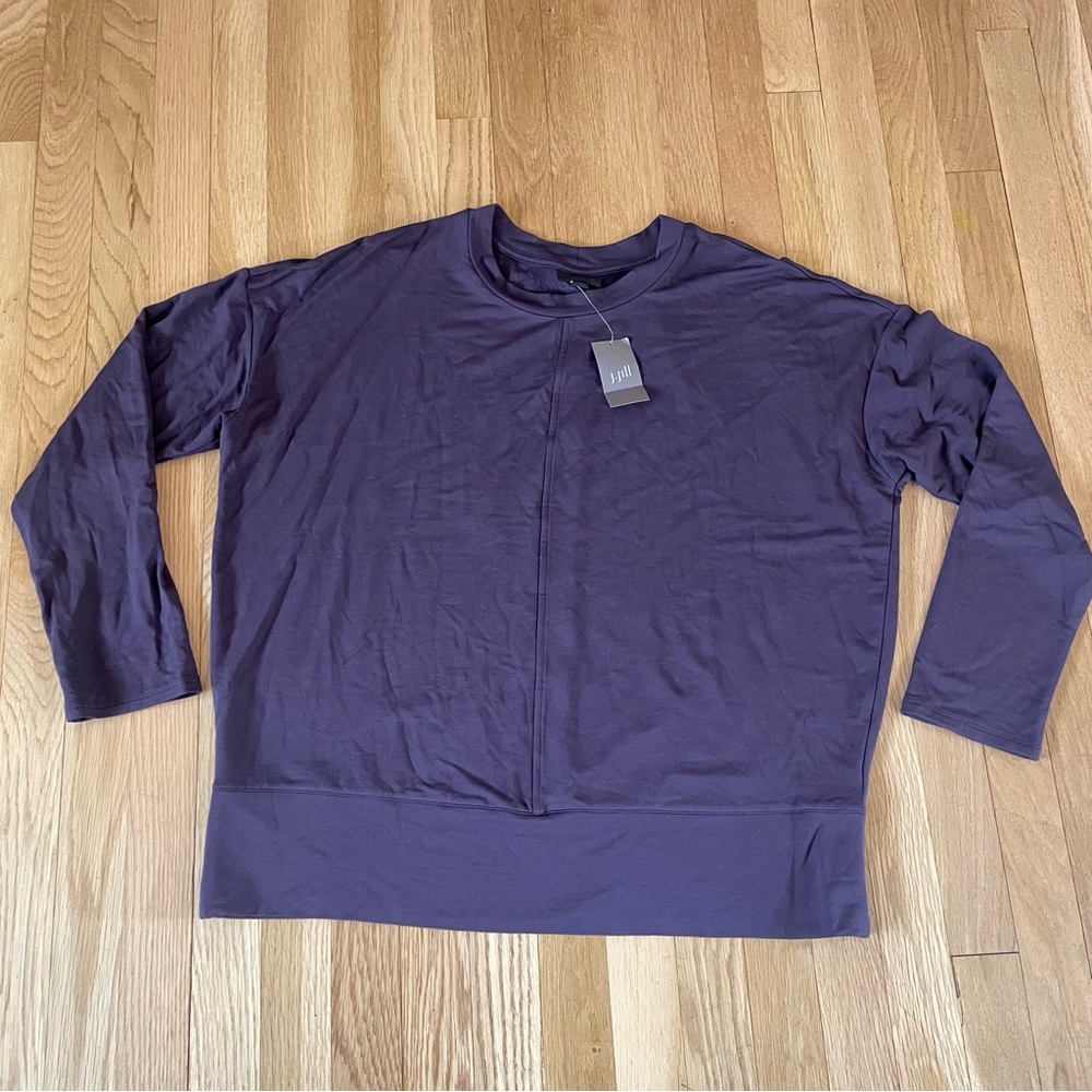 J.Jill Wearever Collection Purple Plum Long Sleeve Top Sz-Large